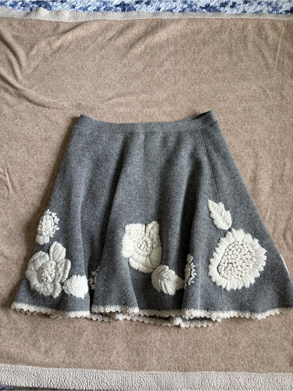 Anthropologie Charlie & Robin wool knot skirt